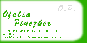 ofelia pinczker business card